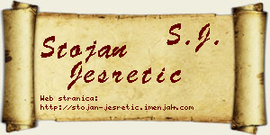 Stojan Jesretić vizit kartica